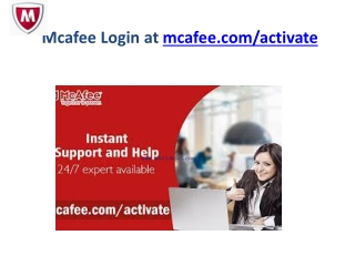 Mcafee Login at www.mcafee.com/activate - McAfee.com/Activate
