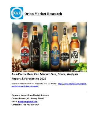 Asia-Pacific Beer Can Market Size, Industry Trends, Share and Forecast 2020-2026