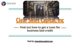Loan for Business Bad Credit