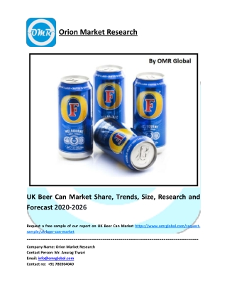 UK Beer Can Market Share, Industry Trends, Analysis and Forecast 2020-2026