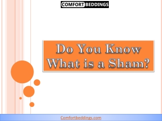 Do You Know What is a Sham?