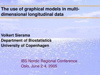 The use of graphical models in multi-dimensional longitudinal data