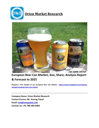 European Beer Can Market Size, Industry Trends, Share and Forecast 2020-2026