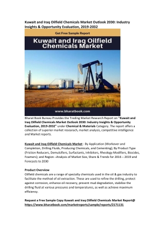 Kuwait and Iraq Oilfield Chemicals Market Research Report Forecast 2030