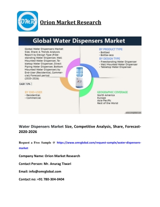 Water Dispensers Market Size, Competitive Analysis, Share, Forecast- 2020-2026