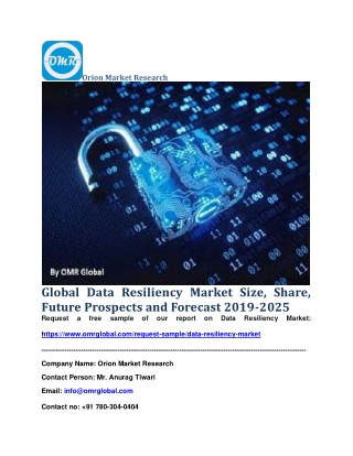 Global Data Resiliency Market Size, Share, Future Prospects and Forecast 2019-2025