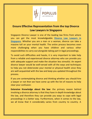 Divorce Law Lawyers in Singapore