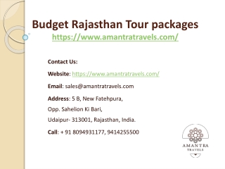 Budget Rajasthan Tour packages