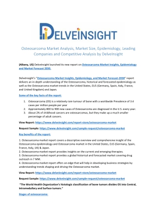 Osteosarcoma Market Analysis, Market Size, Epidemiology, Leading Companies and Competitive Analysis by DelveInsight