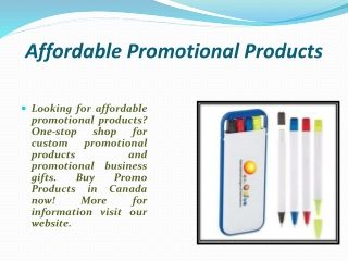 Affordable Promotional Products