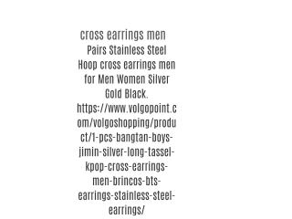 cross earrings men