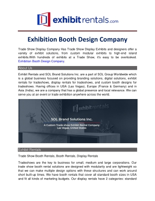 Exhibition Booth Design Company