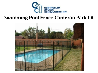 Swimming Pool Fence Cameron Park CA