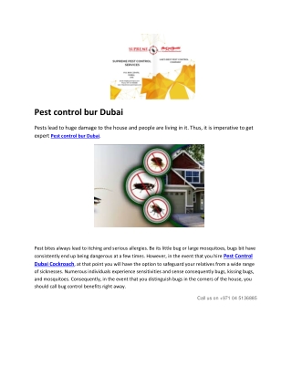 Pest control bur Dubai - supremepcs
