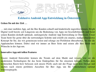 Exklusive Android App Entwicklung in Österreich