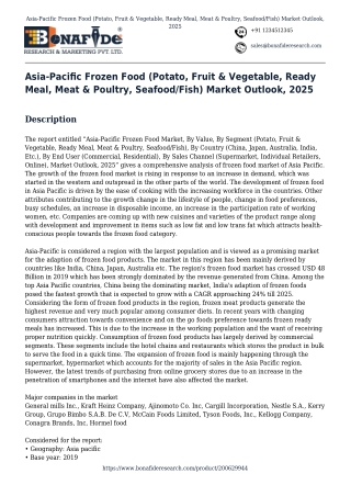 Asia-Pacific Frozen Food Market Outlook, 2025