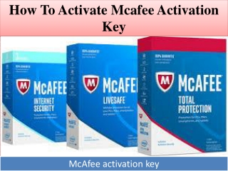 How to Activate McAfee activation key