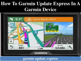 How to garmin update express in a Garmin device