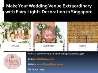Make Your Wedding Venue Extraordinary with Fairy Lights Decoration in Singapore