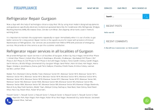Refrigerator Repair Gurgaon