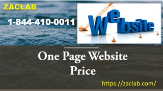 One Page Website Price