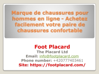 Marque de chaussures pour hommes en ligne - Achetez facilement votre paire de chaussures confortable