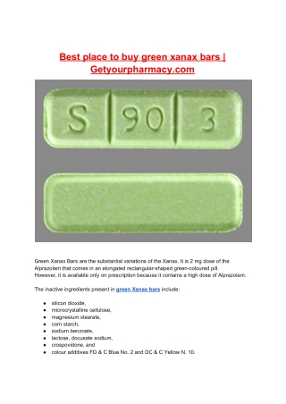 Best place to buy green xanax bars | Getyourpharmacy.com