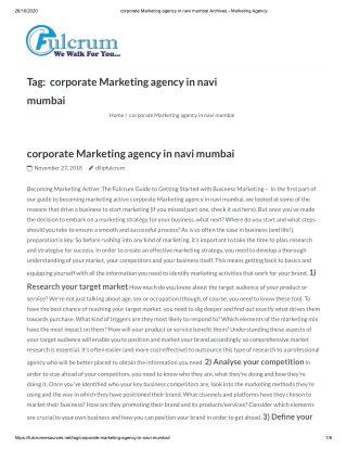 Corporate Marketing Agency in Navi Mumbai