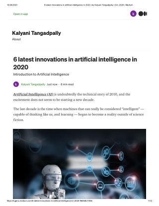 6 latest innovations in artificial intelligence in 2020