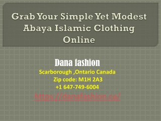 Grab Your Simple Yet Modest Abaya Islamic Clothing Online