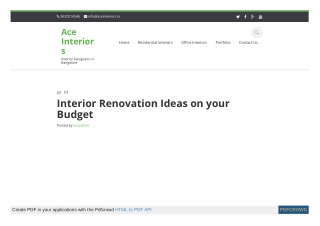 Interior Renovation Ideas on your Budget