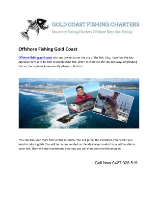 Offshore fishing gold coast charters