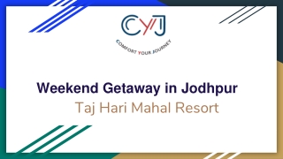 Weekend Getaways in Jodhpur| Taj Harimahal Resort Jodhpur