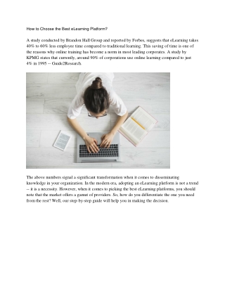 How to Choose the Best eLearning Platform?