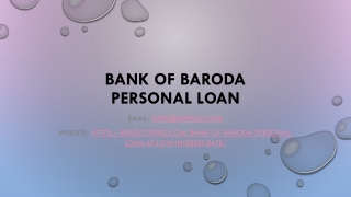 How is Bank of Baroda availing a Personal Loan at a Low-Interest Rate?