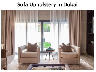 Sofa Upholstery In Dubai