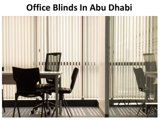 Office Blind Abu Dhabi