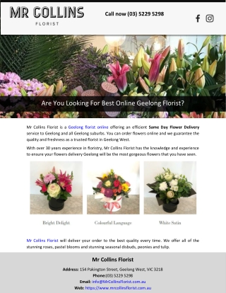 Are You Looking For Best Online Geelong Florist?