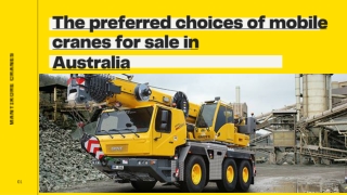 The preferred choices of mobile cranes for sale in Australia