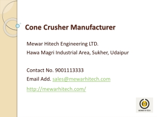 Cone Crusher manufacturer