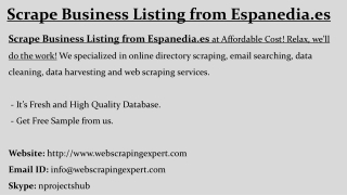 Scrape Business Listing from Espanedia.es