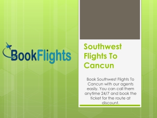 Southwest Flights To Cancun