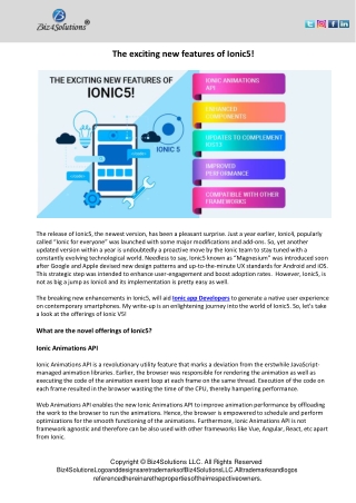 The exciting new features of Ionic5!