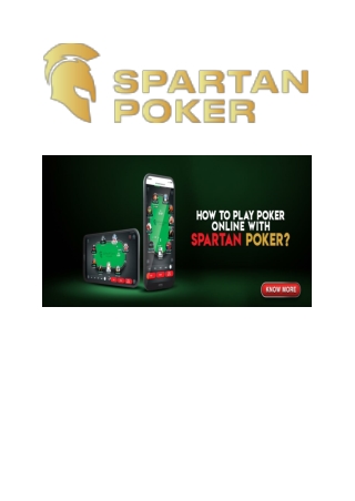 List of poker apps for smartphones  - Spartan Poker