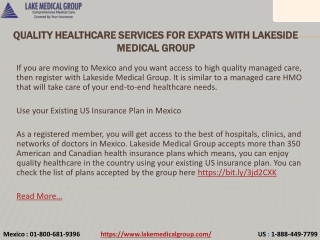 Quality Healthcare Services for Expats with Lakeside Medical Group