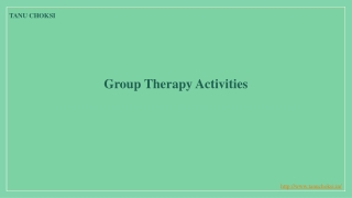 Group Therapy Activities