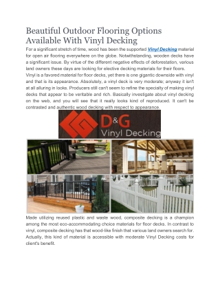 Residental Vinyl Decking | Vinyldecking.ca