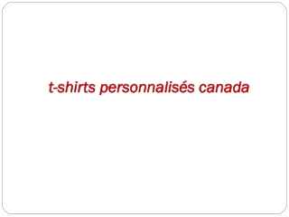 t-shirts personnalises canada