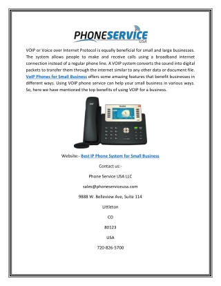 Best Ip Phone System For Small Business | Phone Service USA