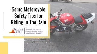 Some Motorcycle Safety Tips for Riding In The Rain